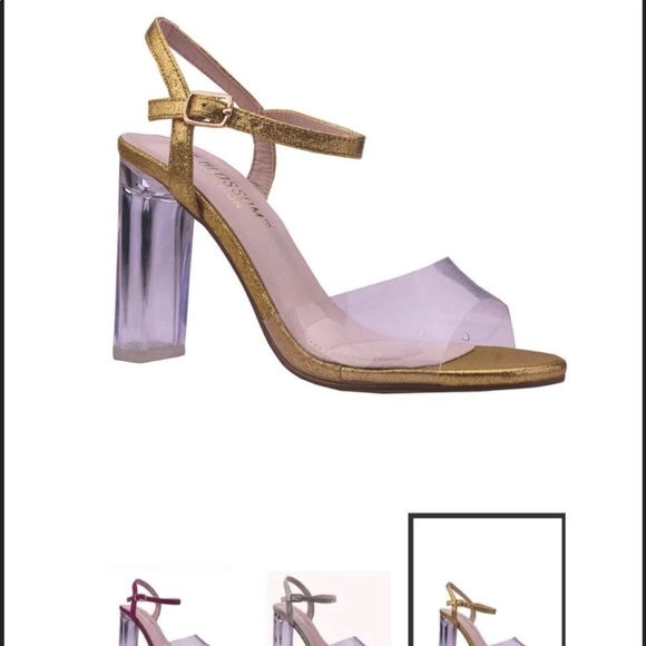 DE BLOSSOM, Gino-3 Gold Heel, 7.5, Prom - Picture 2 of 3